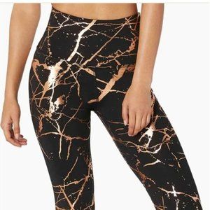 Beyond Yoga Lost Your Marbles High Waist Midi Legging XS Black & Rose Gold/Coppe
